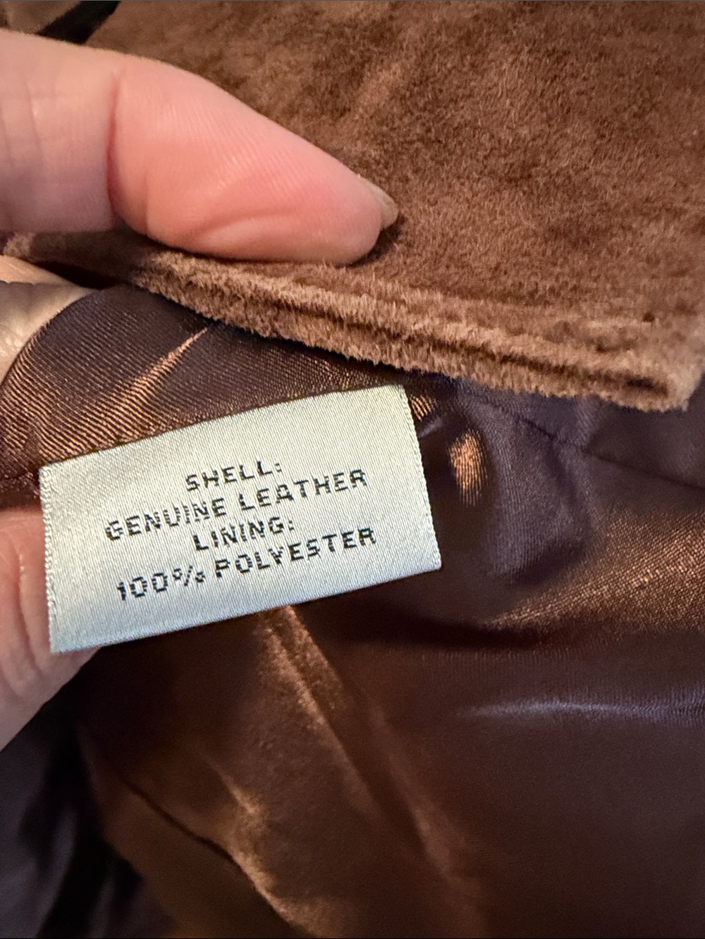Leather chocolate brown blazer jacket size large Preston & York - Picture 2 of 5